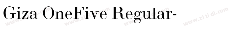 Giza OneFive Regular字体转换